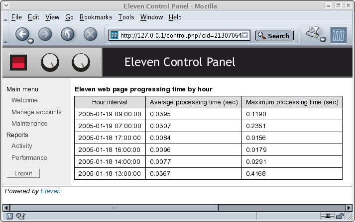 Control Panel screenshot